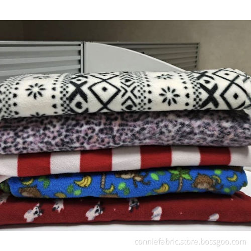 100% Polyester Polar Fleece with Printed Fabric